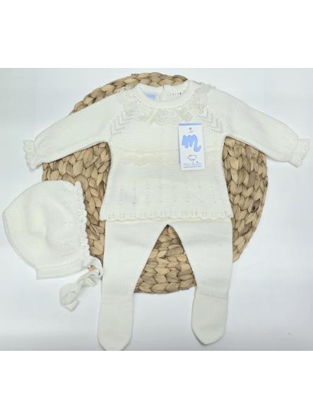 Conjunto 3 piezas polaina Puntillas Marfil de Mac Ilusión [0]