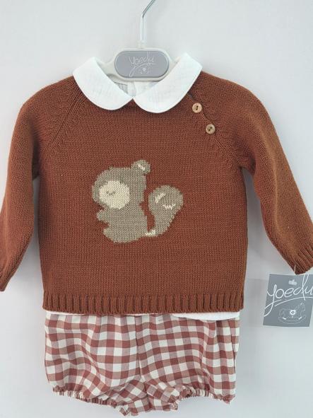 Conjunto bebé niño en color calabaza Ardilla de Yoedu. [0]