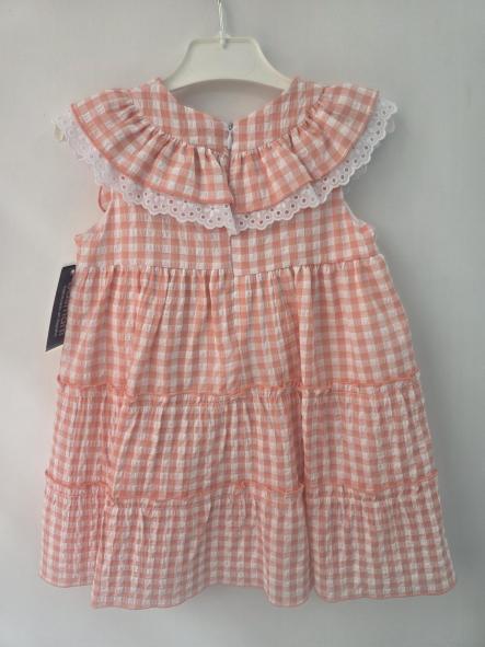 Vestido niña cuadros naranjas  Basmarti  [1]