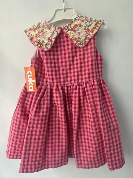 Vestido niña flores y cuadros Cuka [1]