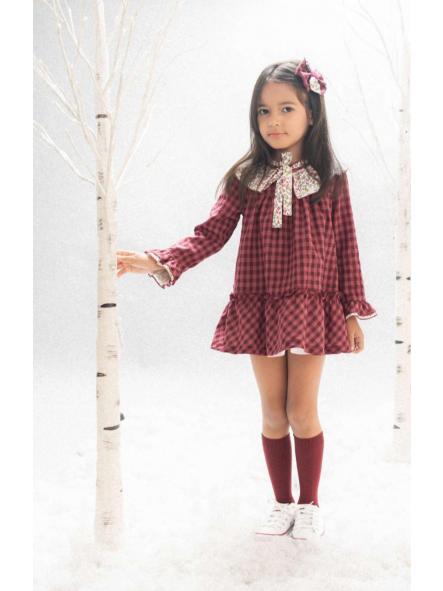 Vestido de niña cuadros Reina Sofia de Basmarti