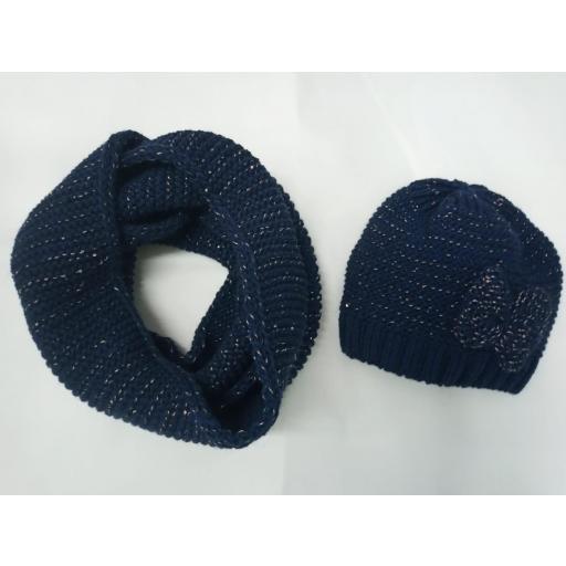 Conjunto de gorro y cuello tubular Marino de Jóse Luis Navarro [0]