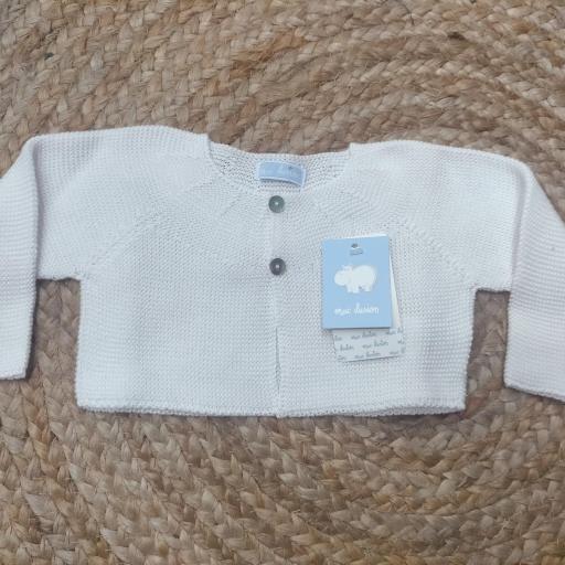 Chaqueta de bebé unisex blanca de Mac Ilusión. [0]