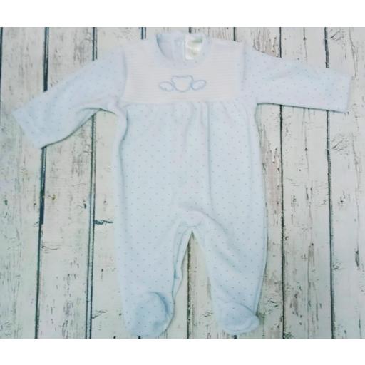 Pijama de bebè  azul con motas de Deolinda. [0]