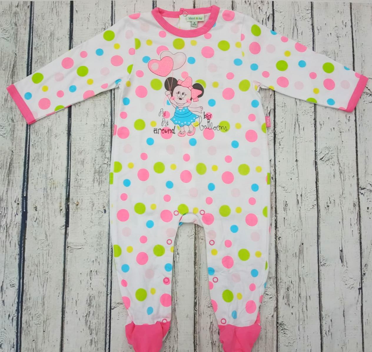 Pijama bebé lunares de Minnie de Yatsi.