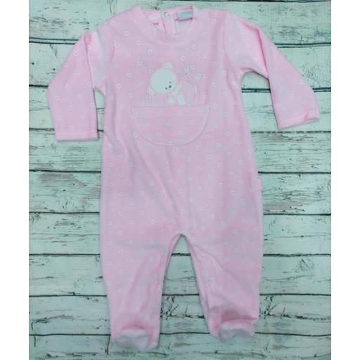Pijama bebé rosa Oso con estrellas de Yatsi. [0]