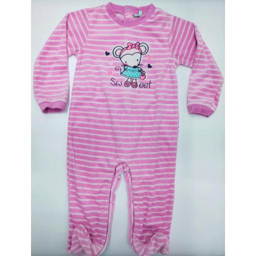 Pijama bebé  rosa Ratita Sweet  de Yatsi. [0]