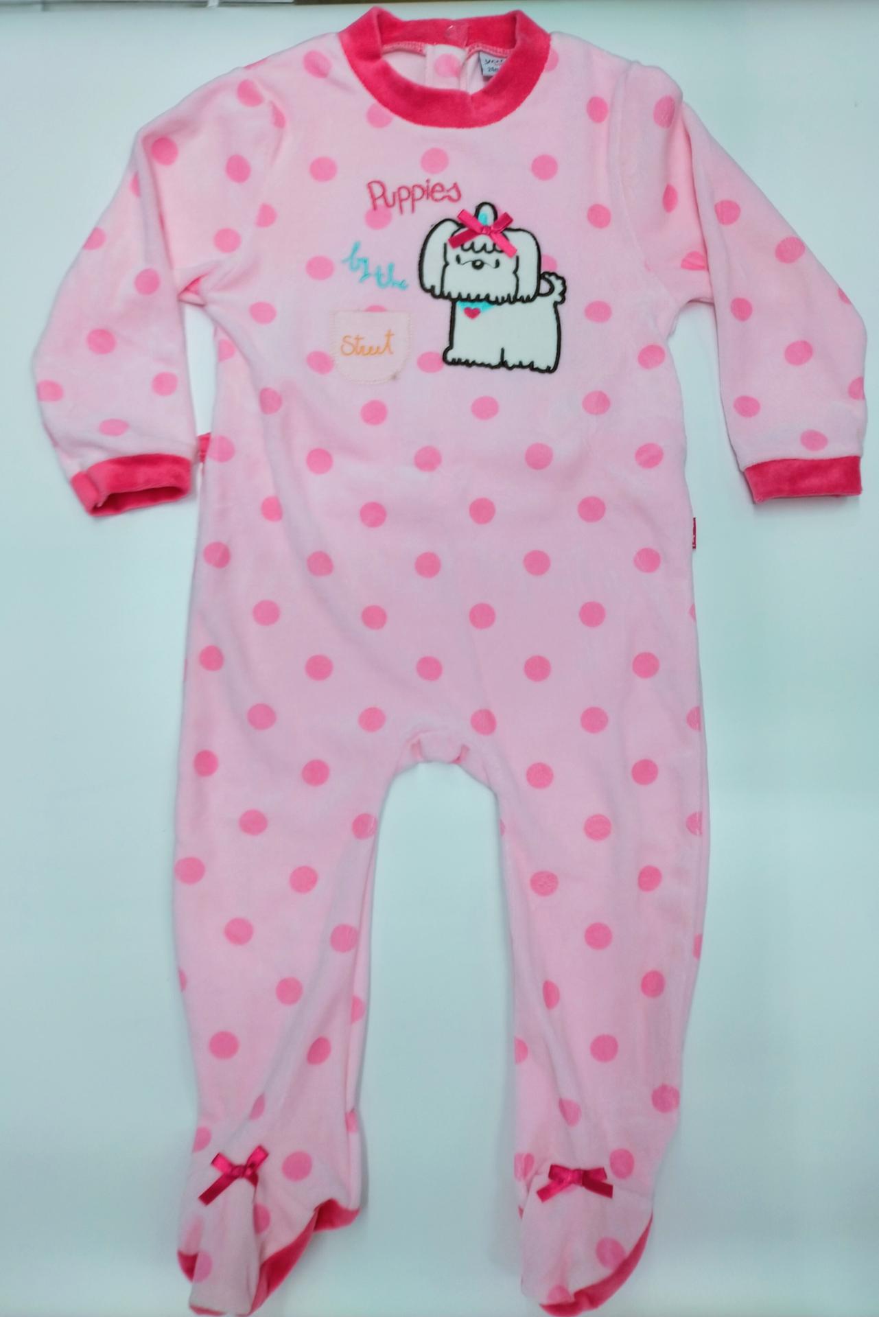 Pijama bebé  rosa Puppies de Yatsi.