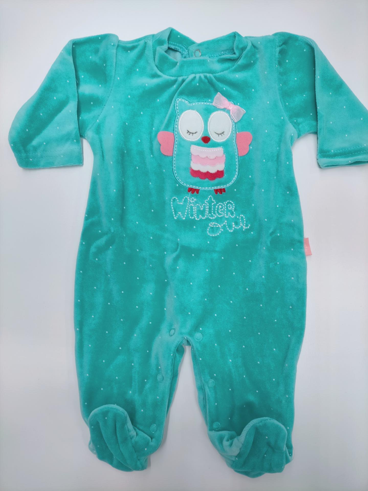 Pijama bebé turquesa "Búho" de Yatsi.