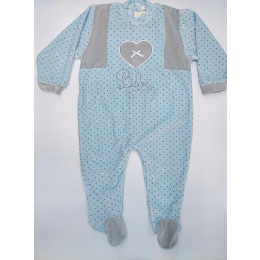 Pijama bebé  topos gris de POPYS. [0]
