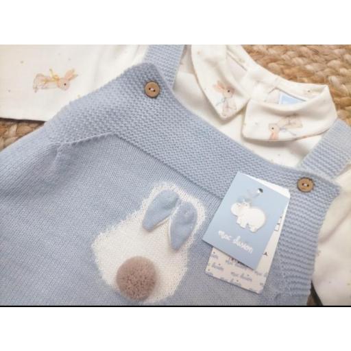 Peto bebé con blusa conejitos en azul de Mac ILusión [1]