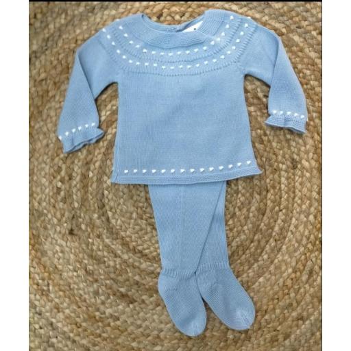 Jersey de bebé en Azulito con polaina de Mac Ilusión. [0]