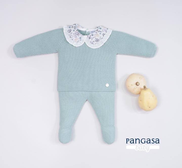 Conjunto  de polaina  Hojas  Verde de  bebé  de Pangasa