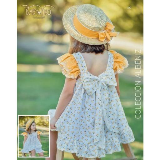  Vestido niña  florecitas amarillas de Baby Yiro .