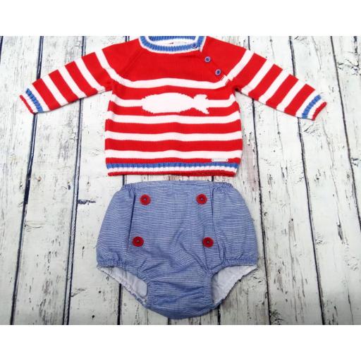 Conjunto de bebé rojo Ballena de Pangasa Baby [0]