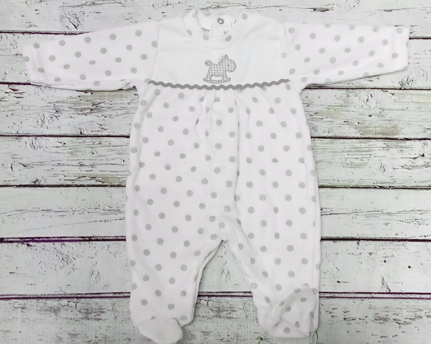 Pijama bebé topos grises " Caballito " de Tony Bambino