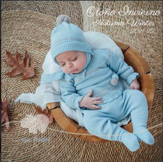 Jersey bebé azul con polaina y gorrito  Mac Ilusión.
