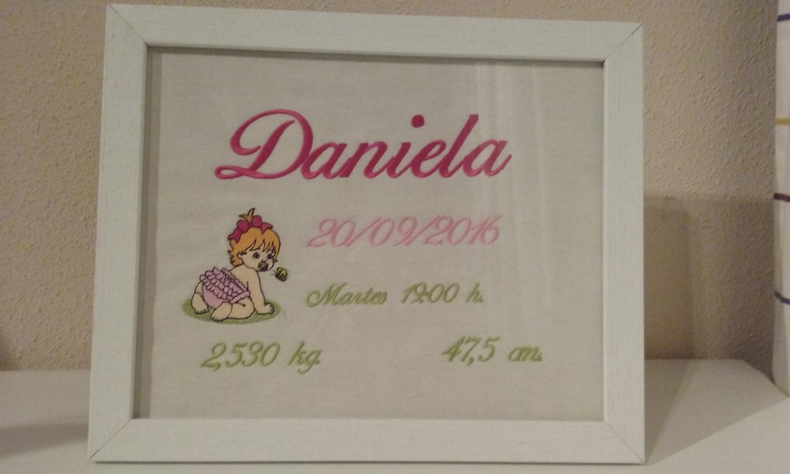 Cuadro nacimiento Daniela.
