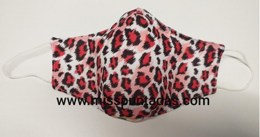 Mascarilla Leopardo manchas rosas [0]