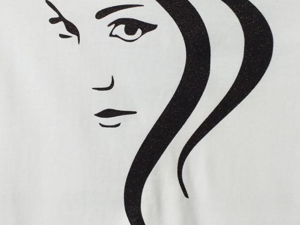 Camiseta Lady glitter negro [1]