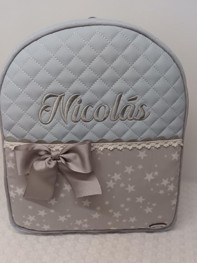 Mochila Estrellas Azul-Gris [1]