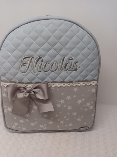 Mochila Estrellas Azul-Gris [2]