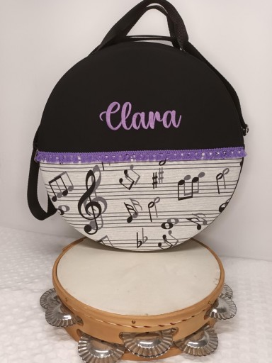 Funda Pandereta Pentagrama 