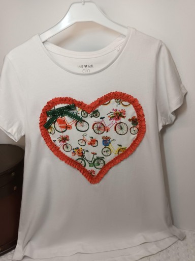 Camiseta corazón bicicleta. [0]