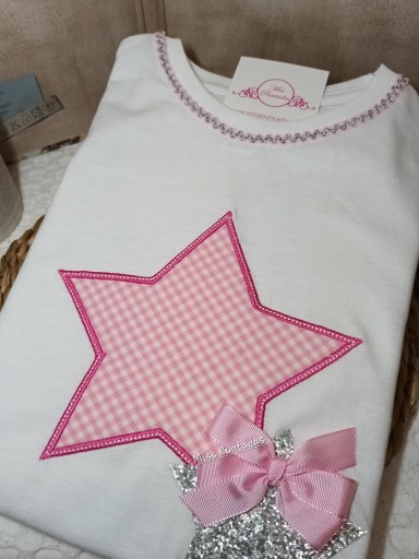 Camiseta Estrella vichy rosa [2]