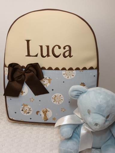 Mochila Jirafas Azul-Camel [3]