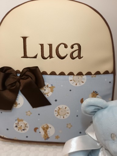 Mochila Jirafas Azul-Camel [2]