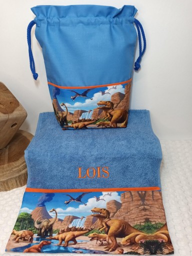 Toalla - Bolsa merienda Dinosaurios [1]