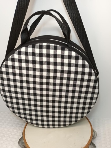 Funda de Pandereta vichy negro  [3]