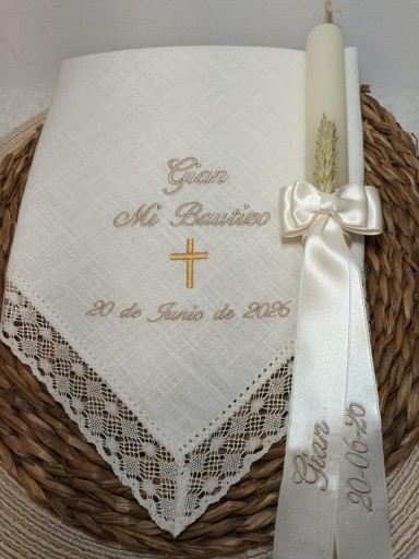 Pañuelo y vela  Bautizo Gian. [1]