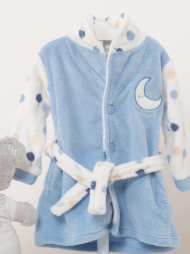 Bata de bebé azul  Luna. [2]