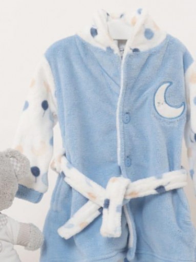 Bata de bebé azul  Luna. [3]