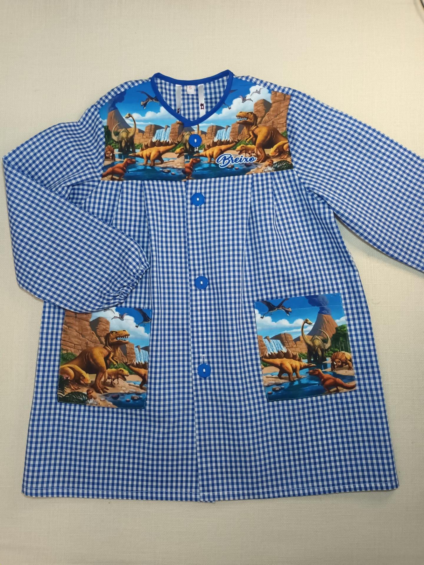 Bata azulón Dinosaurios.