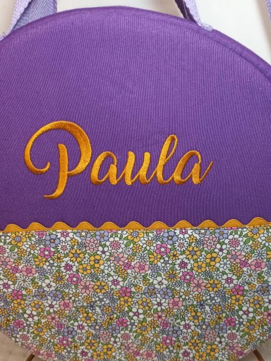 Funda Pandereta Flor/ mostaza [1]