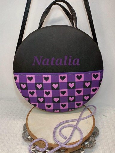 Funda Pandereta Corazones.