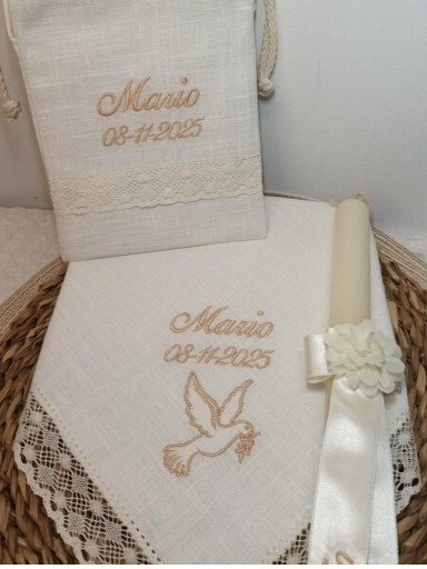 Pañuelo, vela y bolsa Bautizo  [2]
