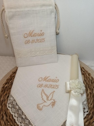 Pañuelo, vela y bolsa Bautizo  [3]