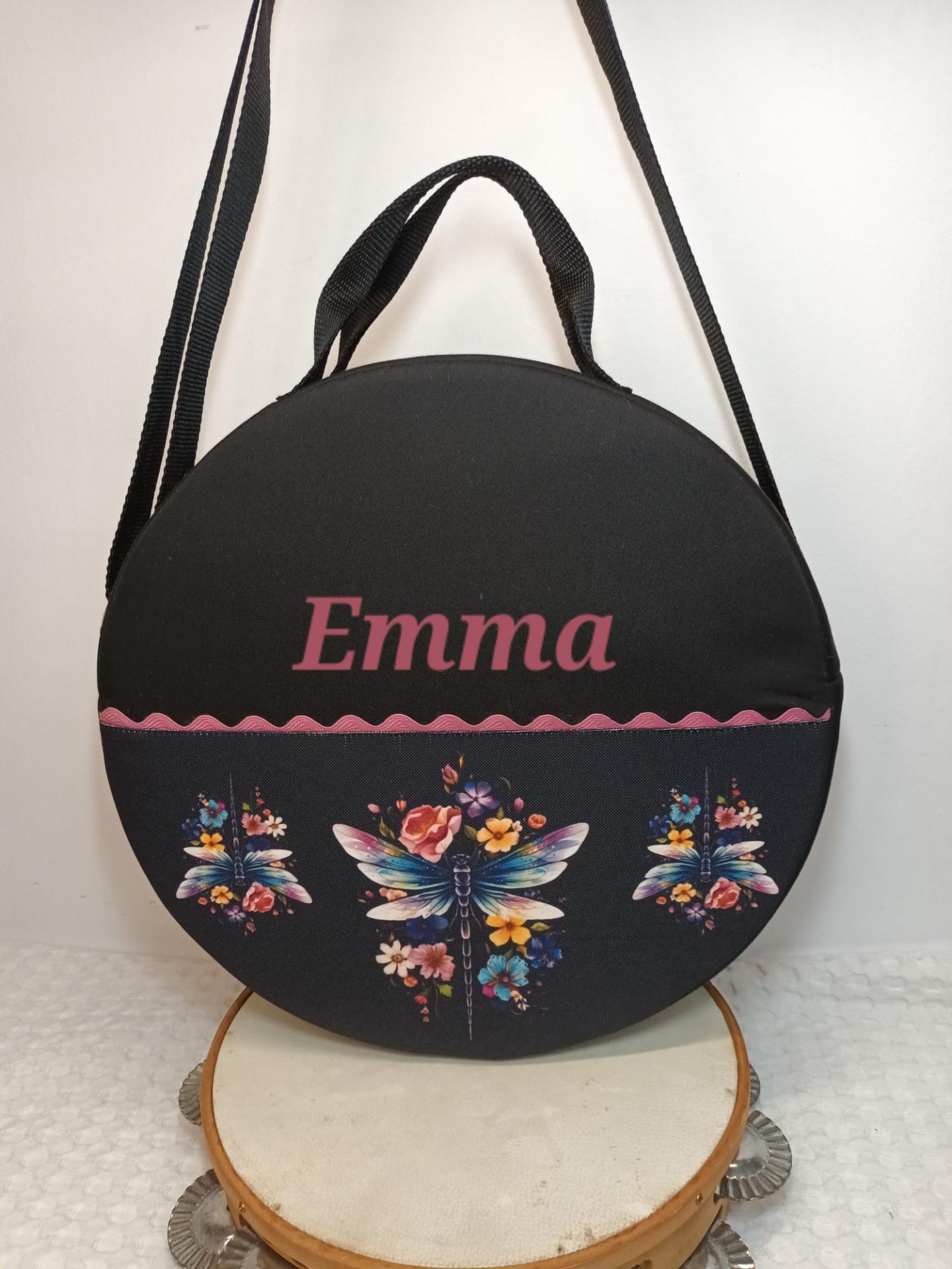 Funda Pandereta Libélulas.