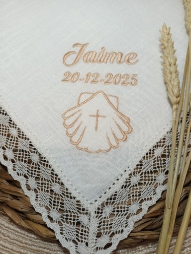 Pañuelo Bautizo Concha y Cruz 818 [3]