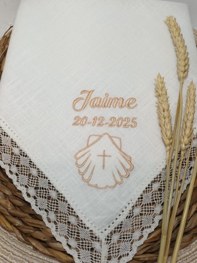 Pañuelo Bautizo Concha y Cruz 818 [2]