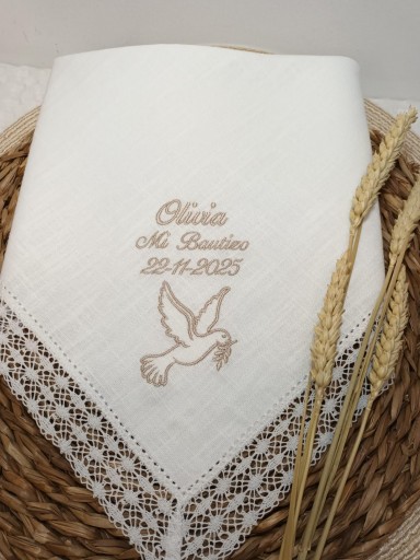 Pañuelo Mi Bautizo y Paloma [3]