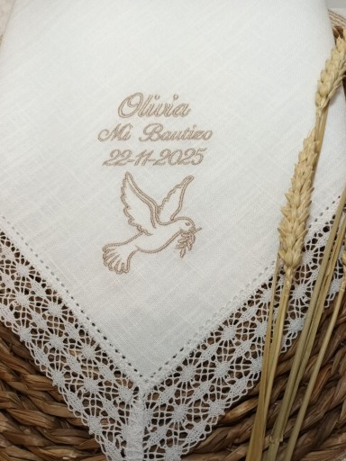 Pañuelo Mi Bautizo y Paloma [1]