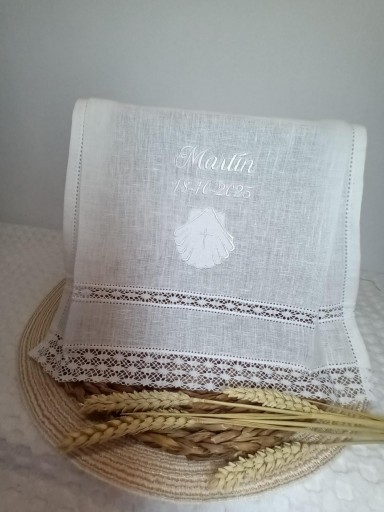 Toalla de Bautizo blanca. [1]