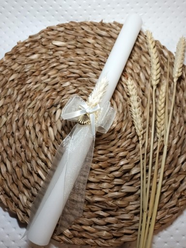 Vela Bautizo Concha Dorada 12.