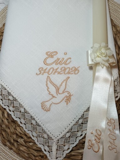 Pañuelo y vela Paloma. [2]