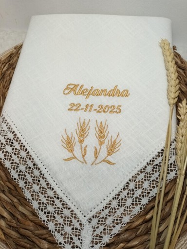 Pañuelo Bautizo Espigas de Trigo. [1]